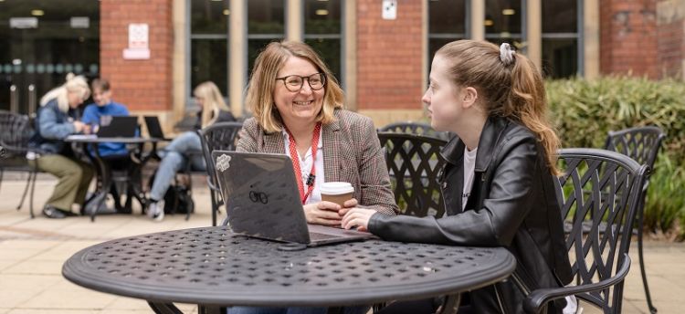School of Healthcare Academic with Student