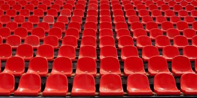 Empty football stadium seats