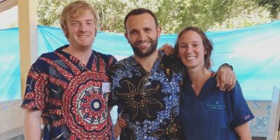 Clinical Academic Fellow, Adam Jones with colleagues in Tanzania