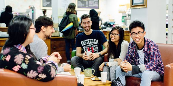 international students on campus