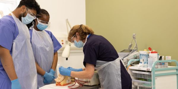 Medicine students being trained