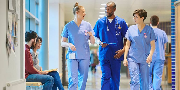 Image representing University of Leeds medicine students on clinical placement.