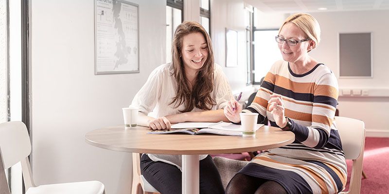 Undergraduate student receiving support at the University of Leeds